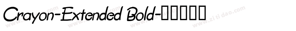 Crayon-Extended Bold字体转换